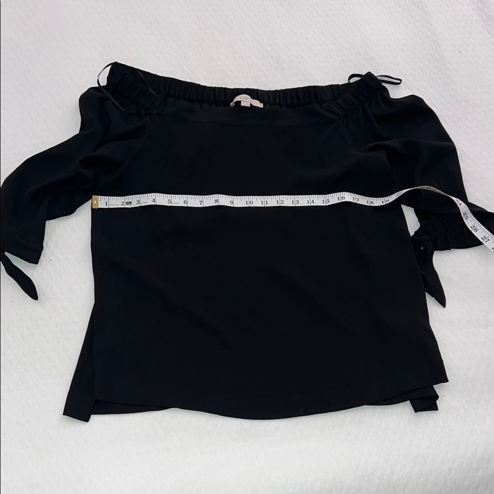 LOFT Black Off-Shoulder Blouse